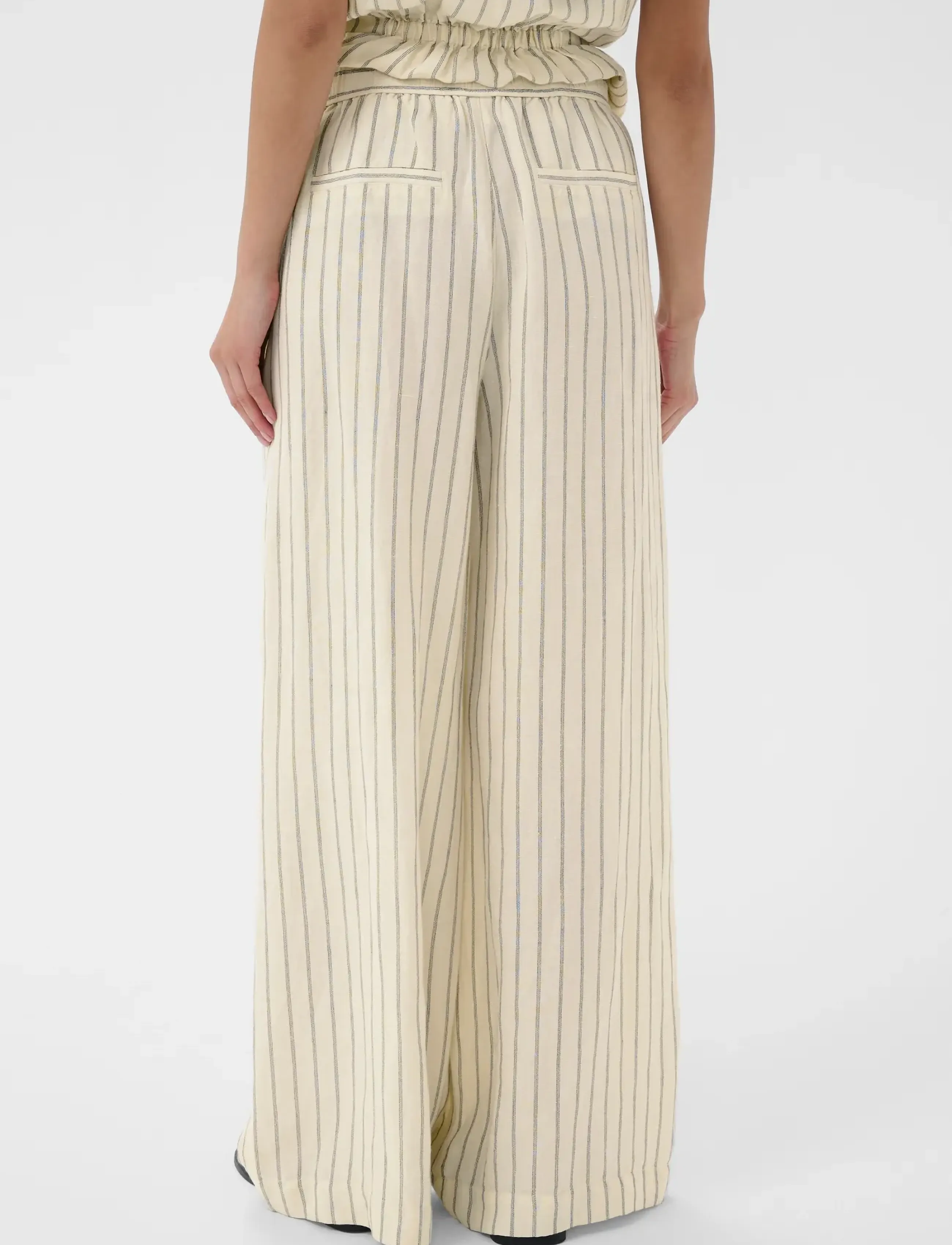 Part Two - BianaPW Pants - culottes - black stripe - 4