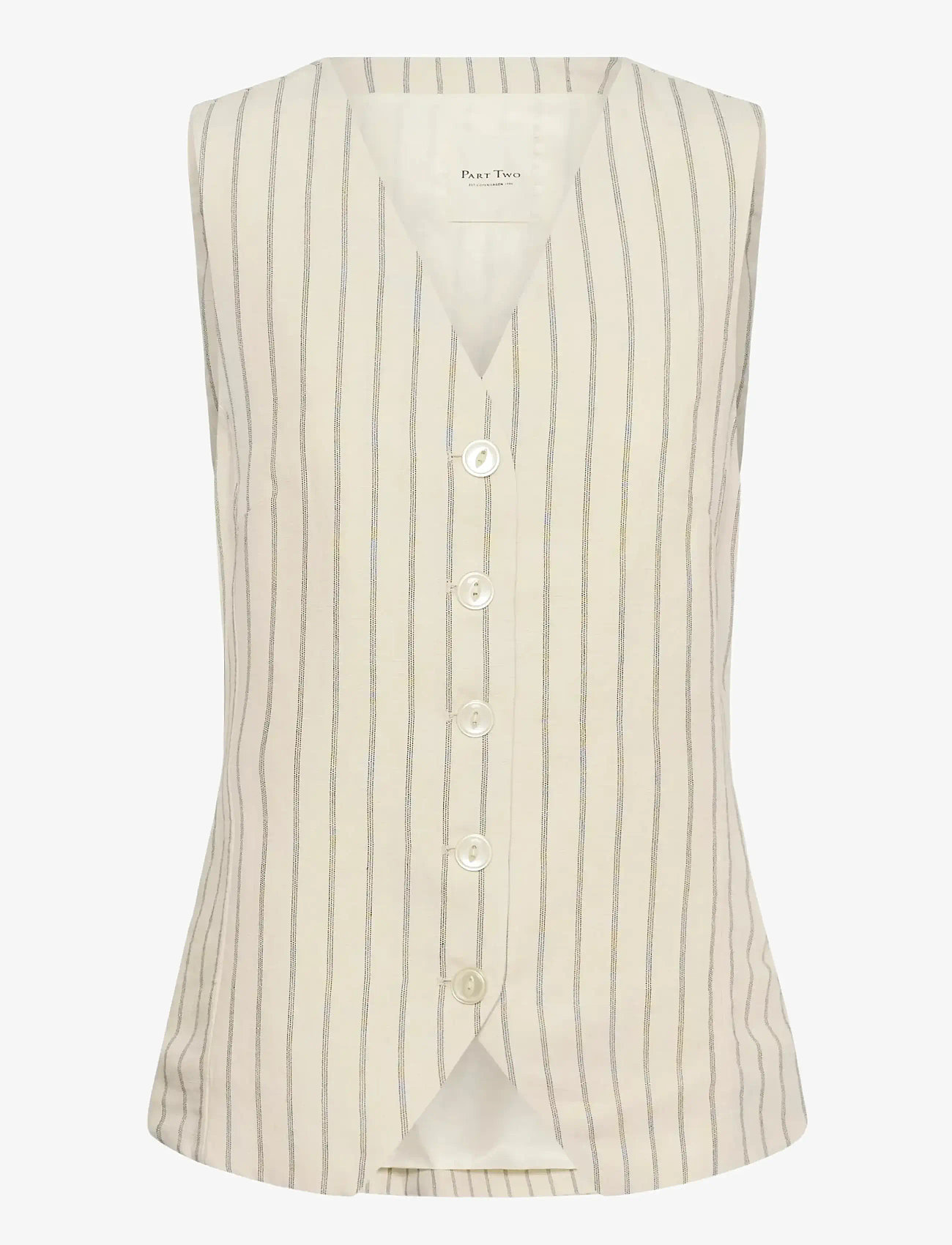 Part Two - BintaPW Waistcoat - forårsjakker - black stripe - 1
