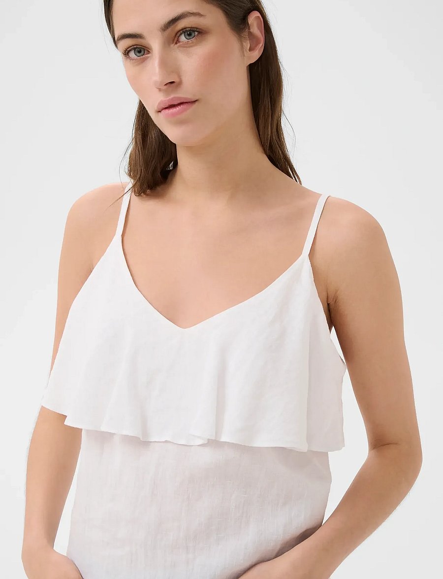 Part Two - BrigitaPW TO - ermeløse topper - bright white - 5