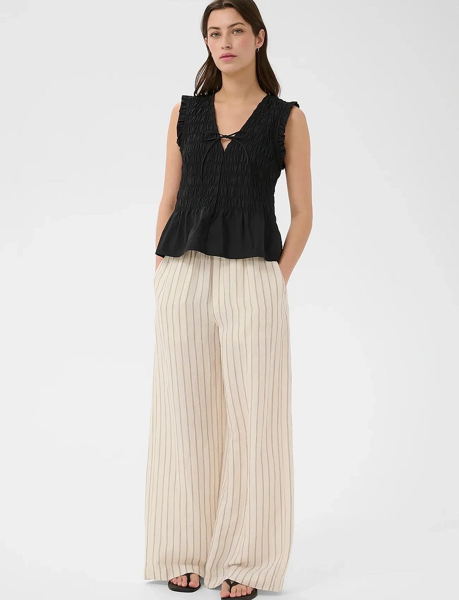Part Two - BorgnyPW Top - short-sleeved blouses - black - 3