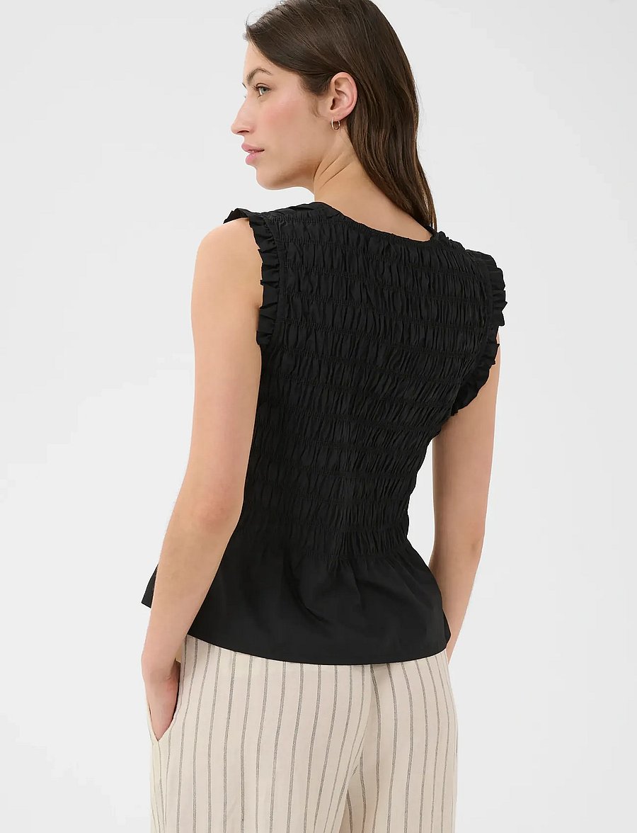 Part Two - BorgnyPW Top - short-sleeved blouses - black - 4