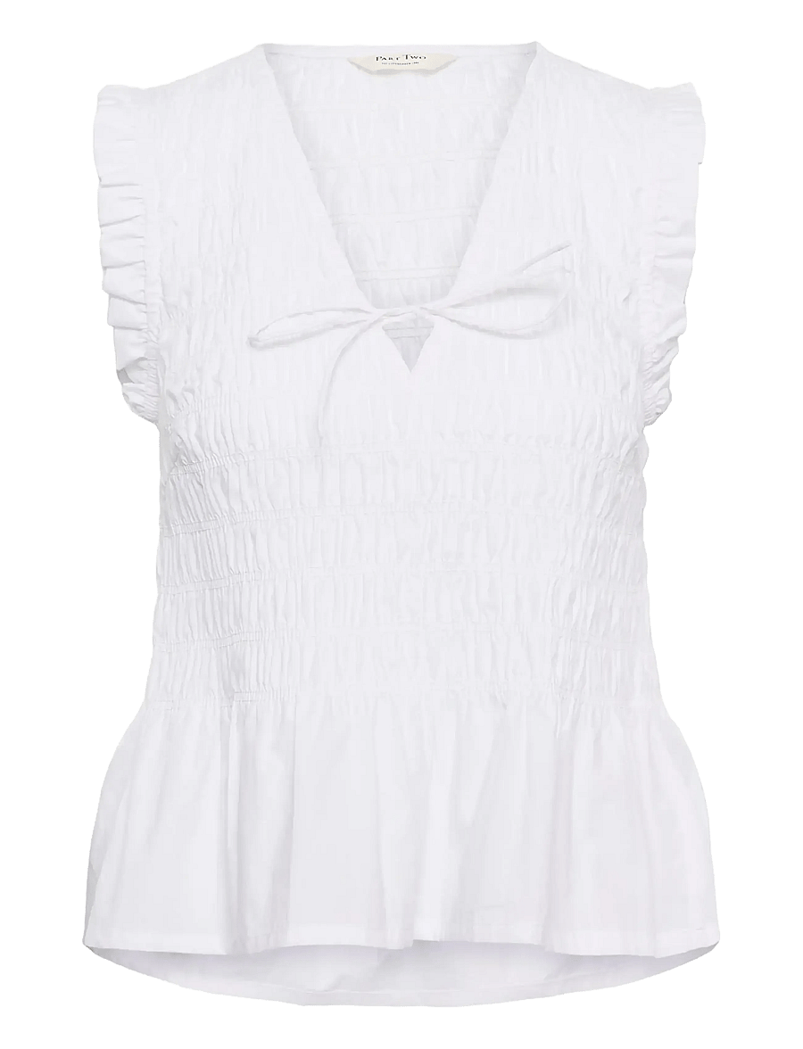 Part Two - BorgnyPW TO - short-sleeved blouses - bright white - 1