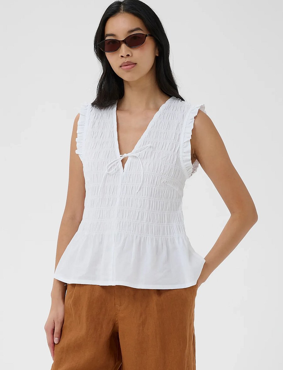 Part Two - BorgnyPW TO - short-sleeved blouses - bright white - 3