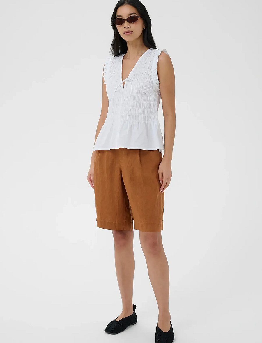 Part Two - BorgnyPW TO - short-sleeved blouses - bright white - 4