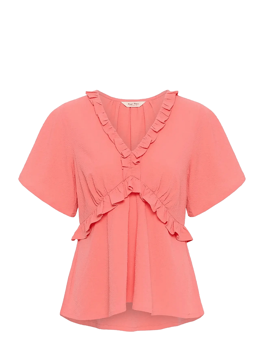 Part Two - BrankaPW BL - short-sleeved blouses - peach blossom - 1