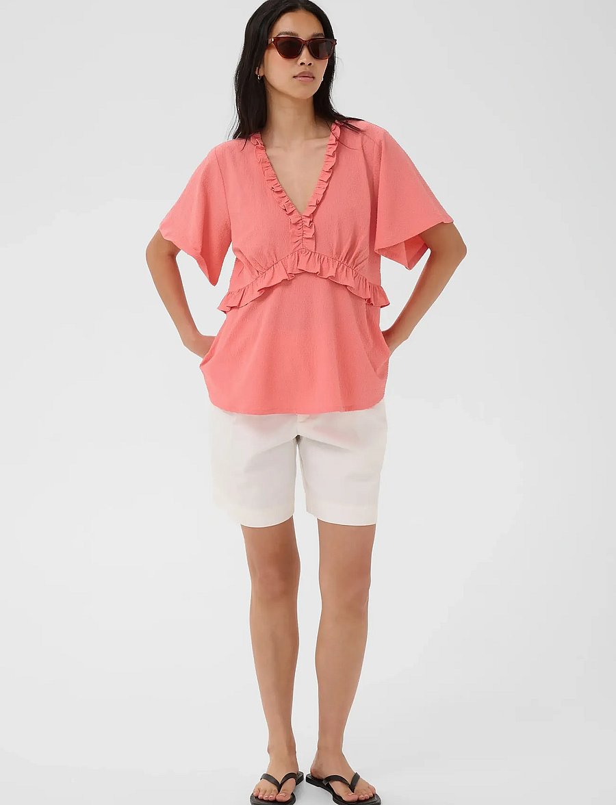 Part Two - BrankaPW BL - short-sleeved blouses - peach blossom - 0
