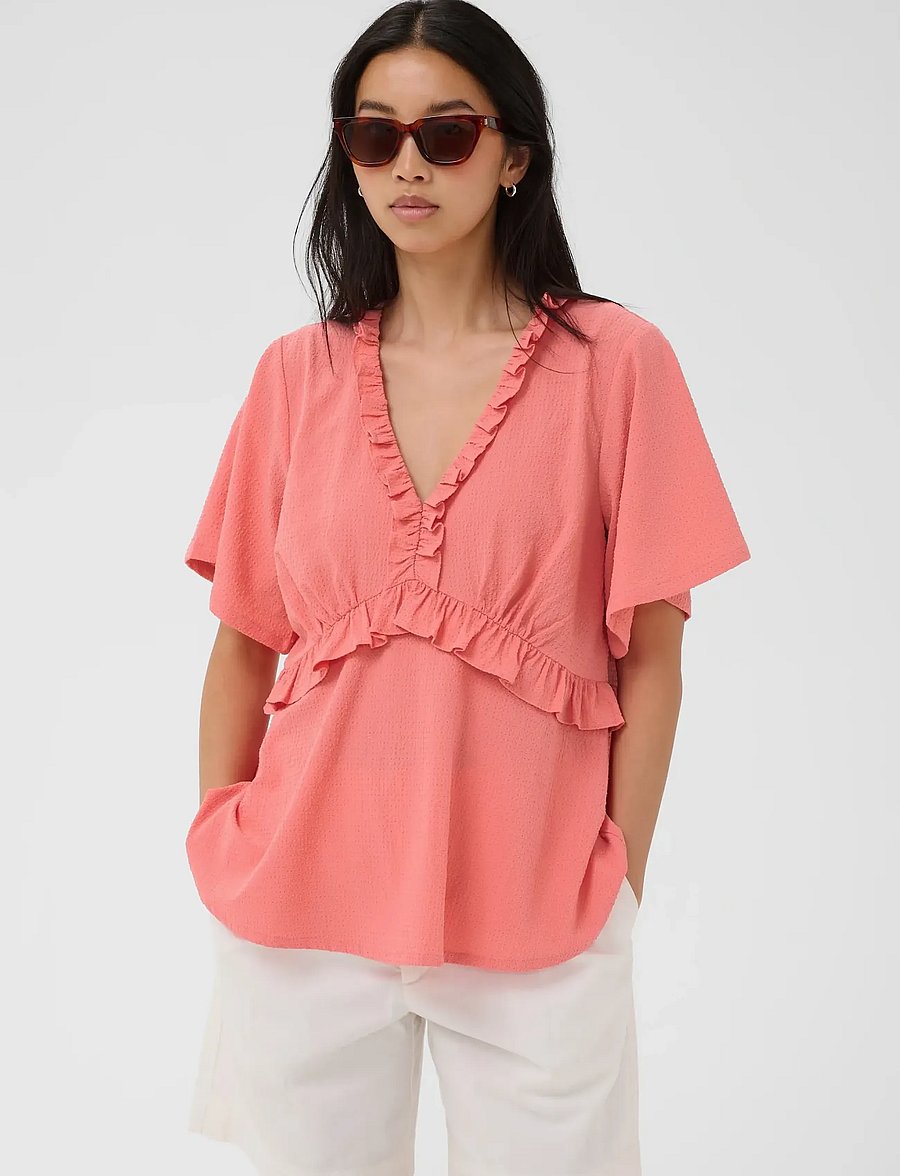 Part Two - BrankaPW BL - short-sleeved blouses - peach blossom - 3