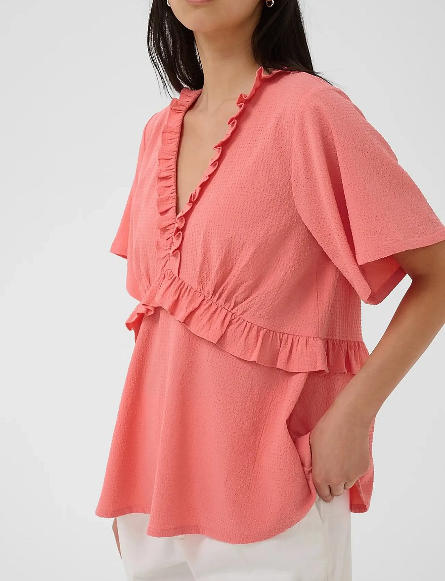 Part Two - BrankaPW BL - short-sleeved blouses - peach blossom - 5