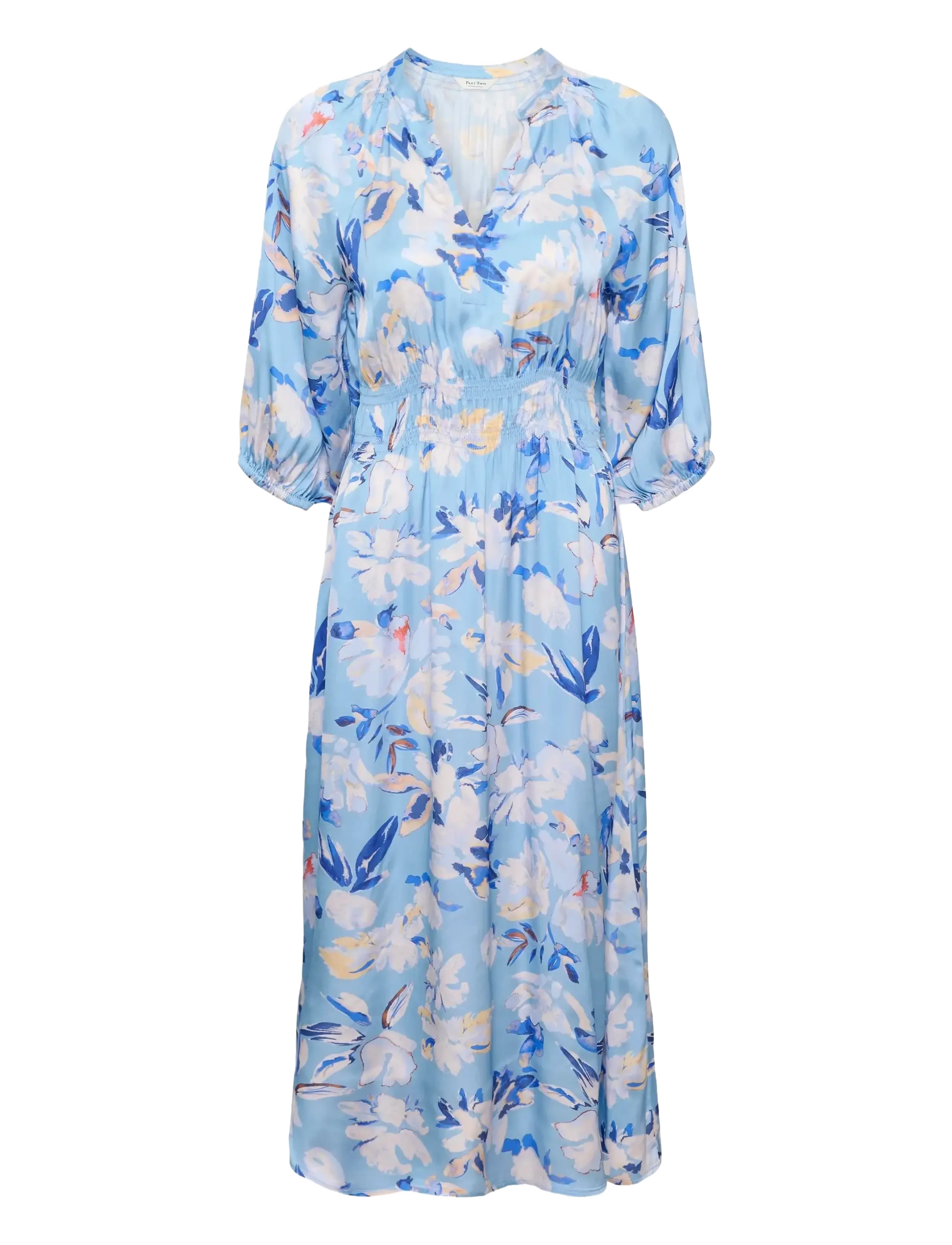 BLUE WATERCOLOR FLOWER PRINT