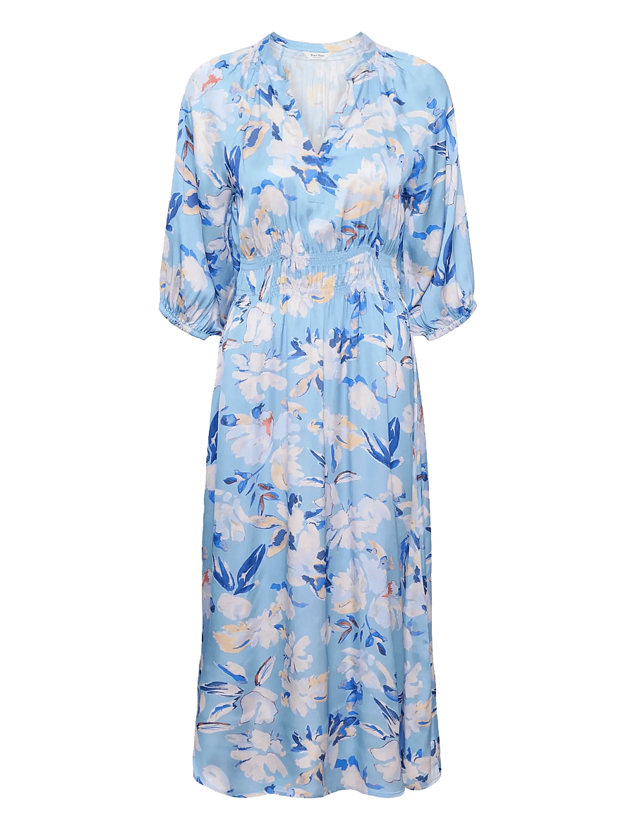 Part Two - BoraPW Dress - sommerkleider - blue watercolor flower print - 1
