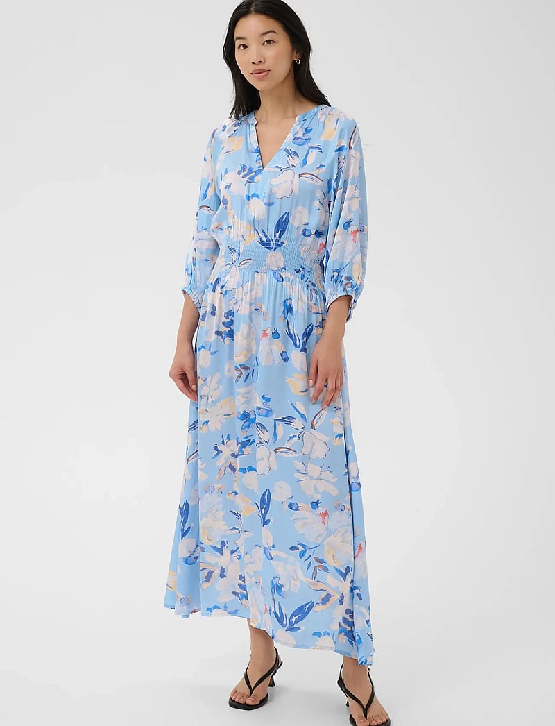 Part Two - BoraPW Dress - sommerkleider - blue watercolor flower print - 3