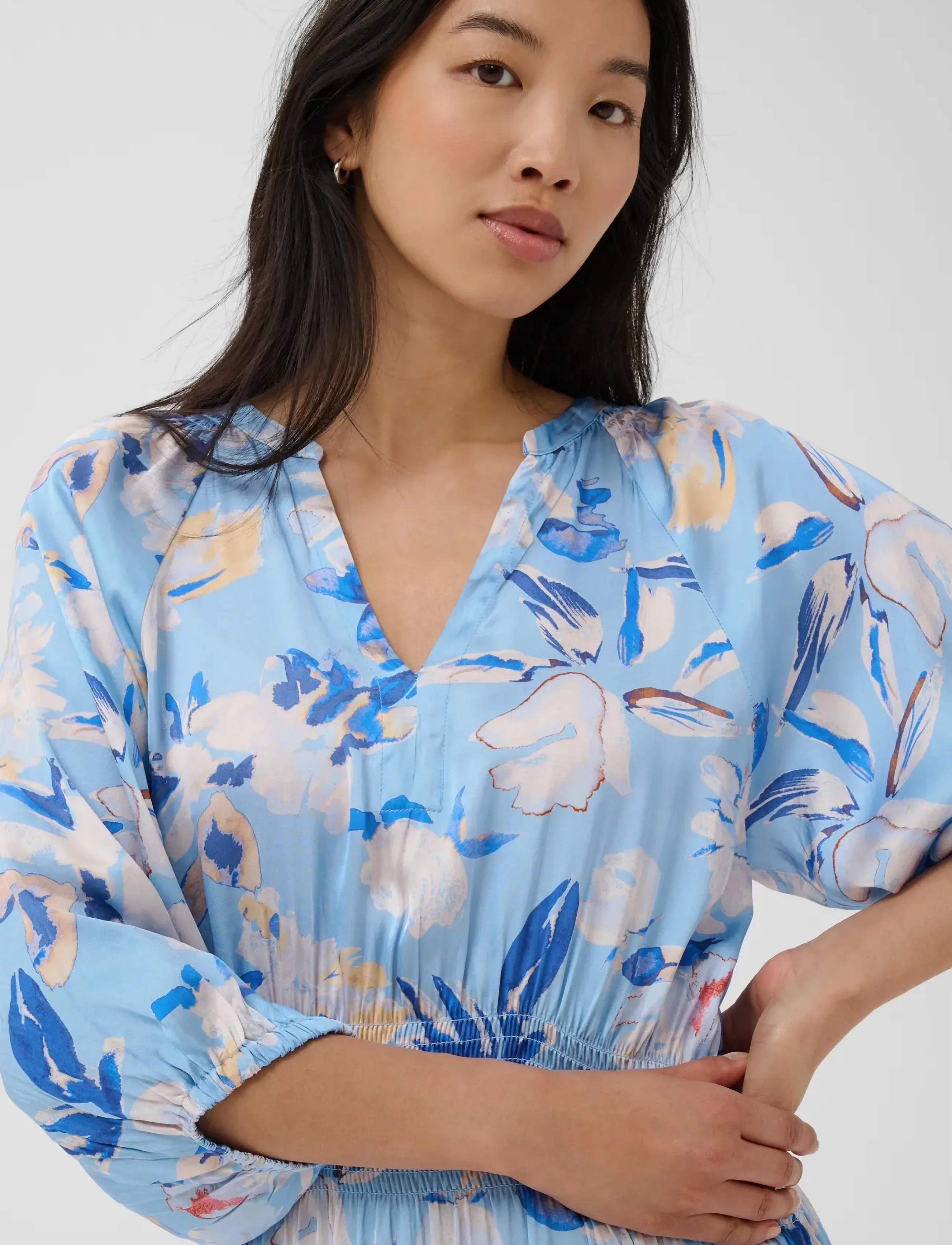 Part Two - BoraPW Dress - sommerkleider - blue watercolor flower print - 5