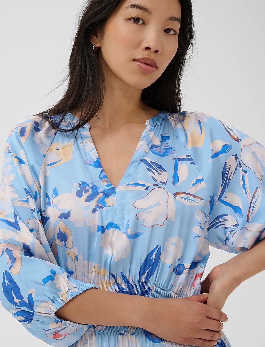 Part Two - BoraPW Dress - sommerkleider - blue watercolor flower print - 5