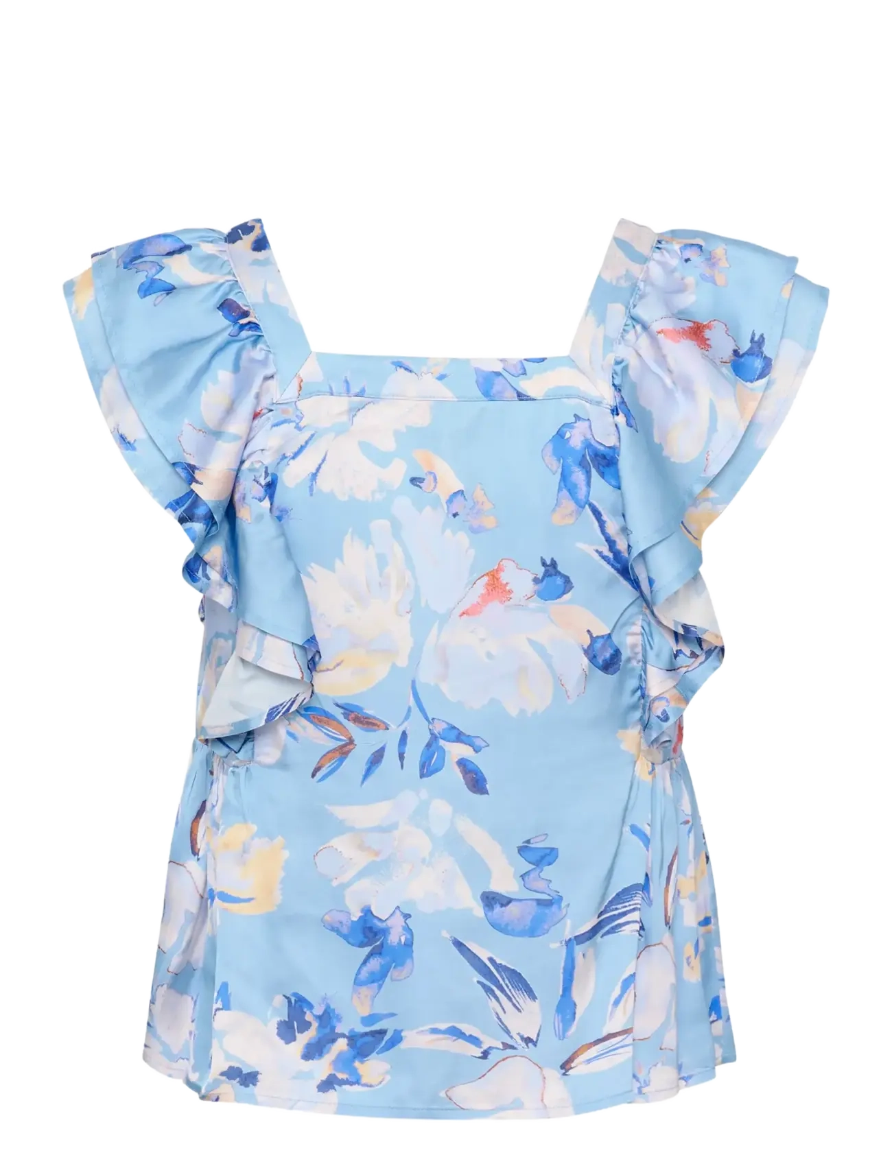 Part Two - BinaraPW TO - blouses met korte mouwen - blue watercolor flower print - 2