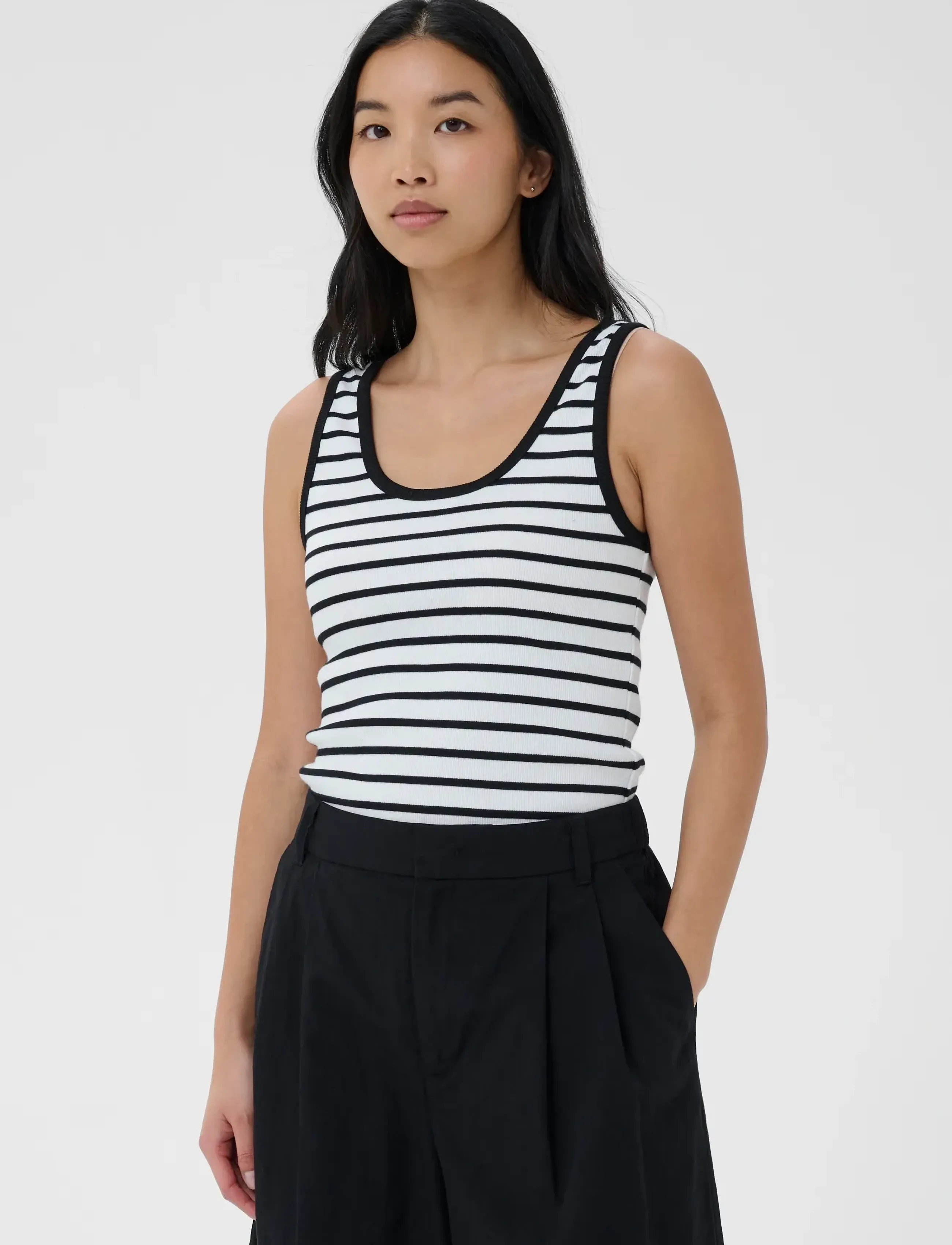 Part Two RoselynPW Top - Tanktops - BLACK STRIPE / black