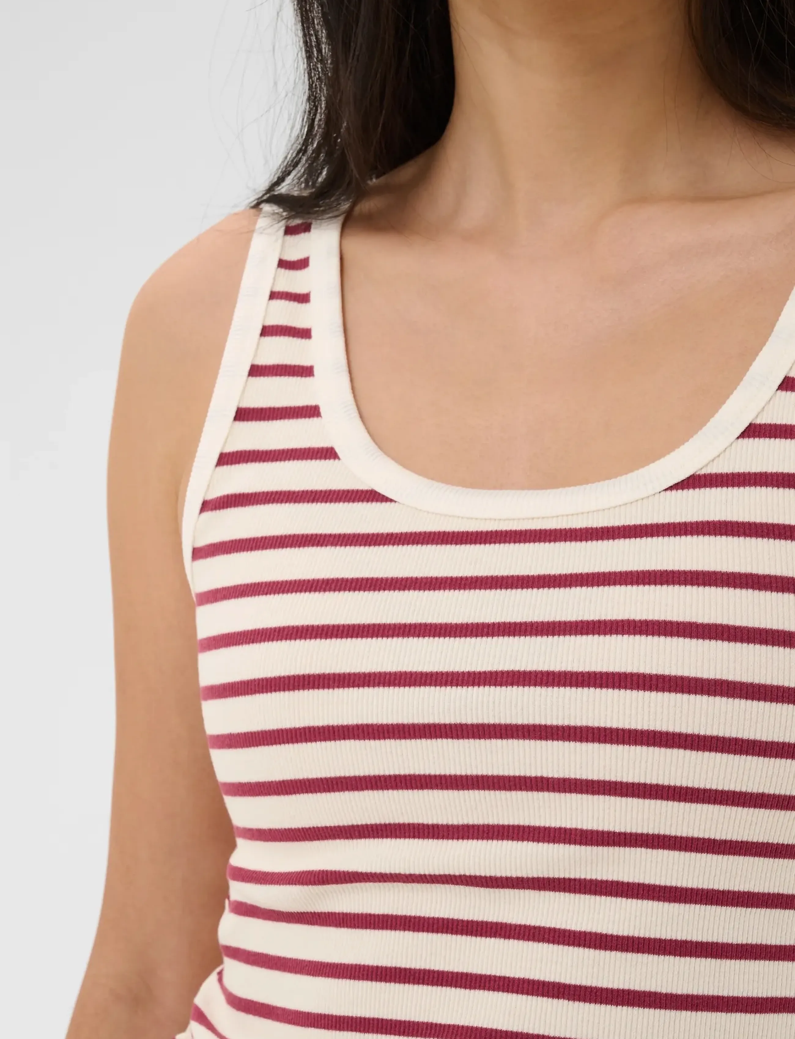 Part Two - RoselynPW Top - linnen - burnt russet stripe - 5