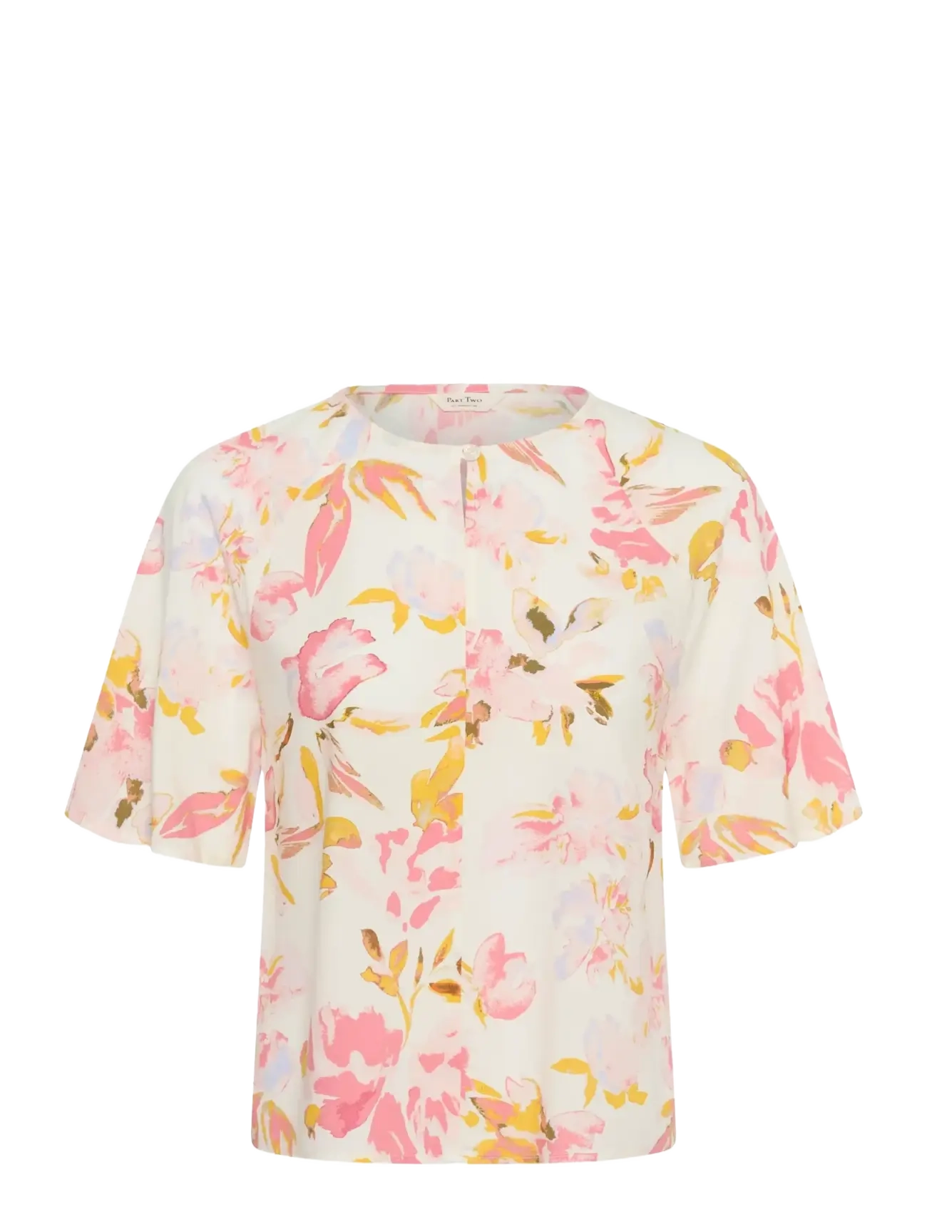 Part Two BertelinePW Blouse - Buyers' pick - PEACH BLOSSOM WATERCOLOR PRINT / pink/rose