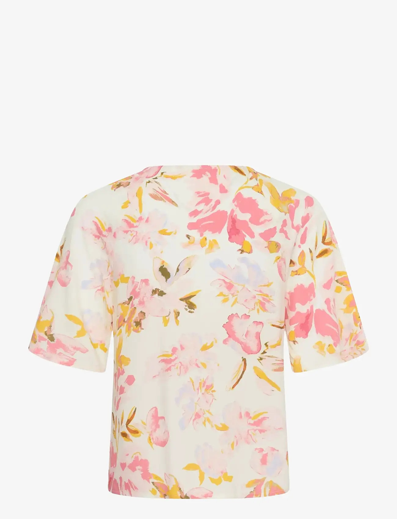 Part Two - BertelinePW BL - kortærmede bluser - peach blossom watercolor print - 2