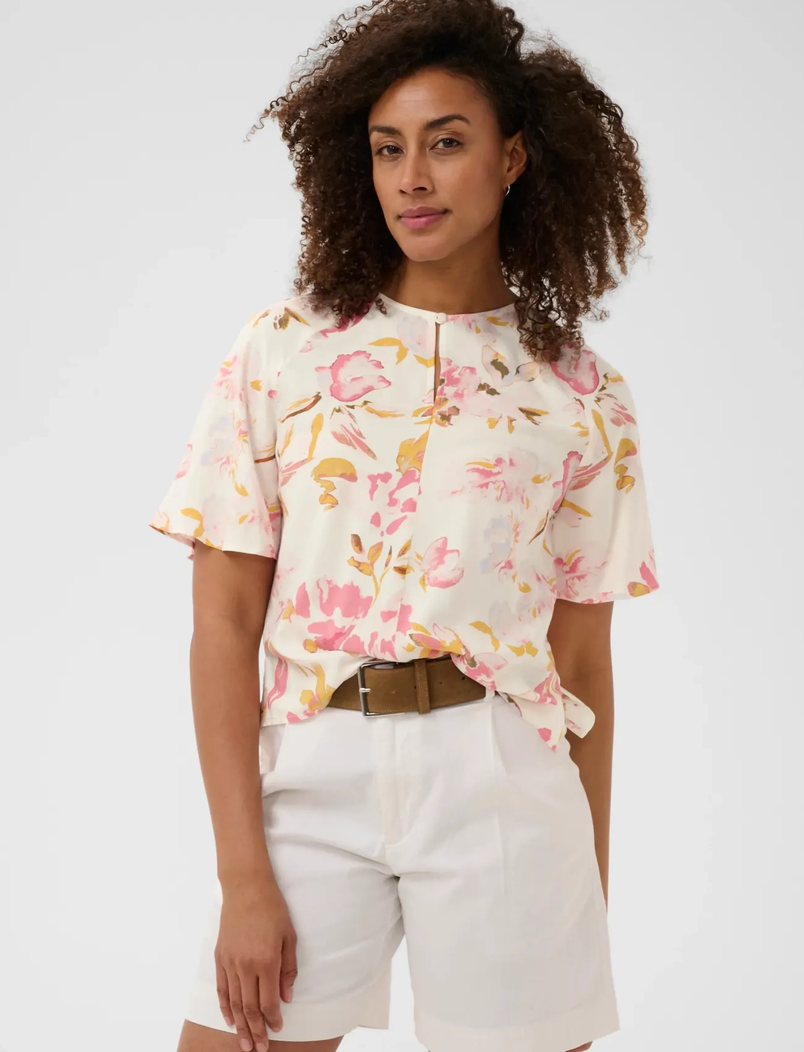 Part Two Bertelinepw Blouse, Kvinder, Blomstret Bluse, Pink, Str: 42