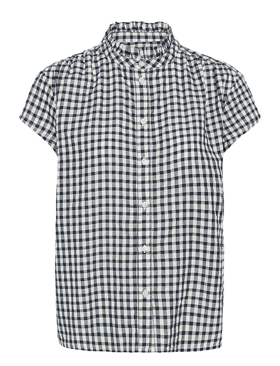 Part Two - BjankaPW Blouse - short-sleeved blouses - blue check - 1