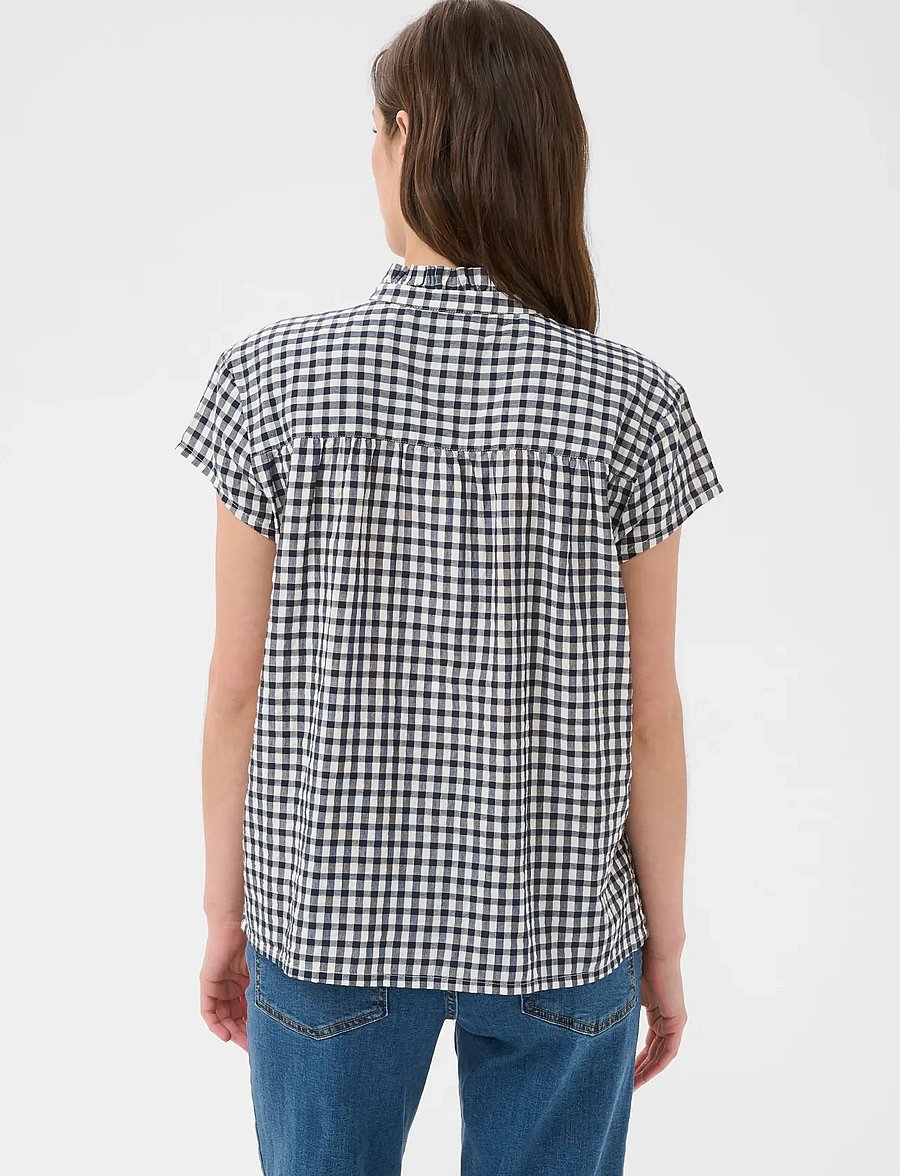 Part Two - BjankaPW Blouse - short-sleeved blouses - blue check - 4