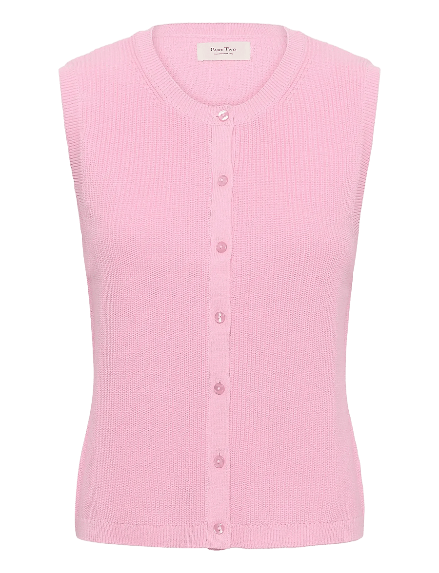 Part Two - GemmaPW WA - knitted vests - cameo pink - 1