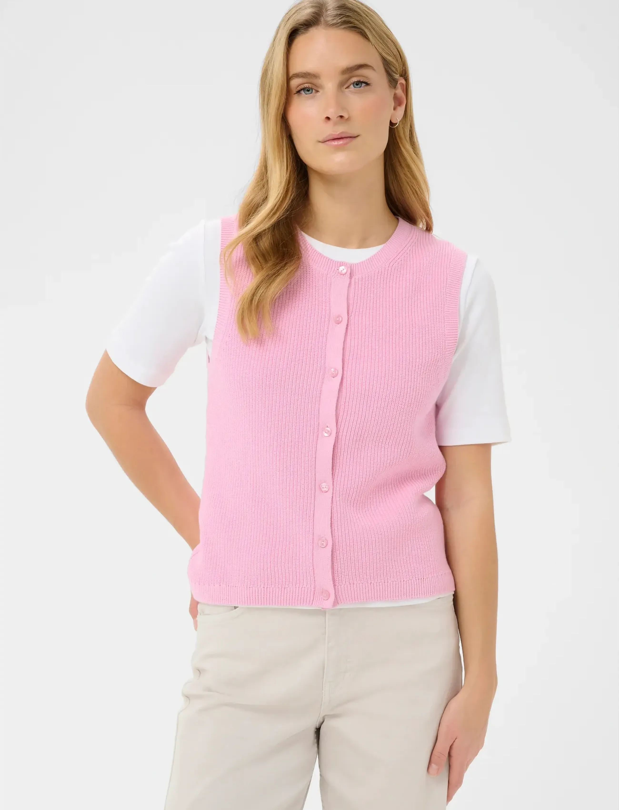 Part Two Gemmapw Wa, L, Pink, Veste > Strikkede Veste, Dame