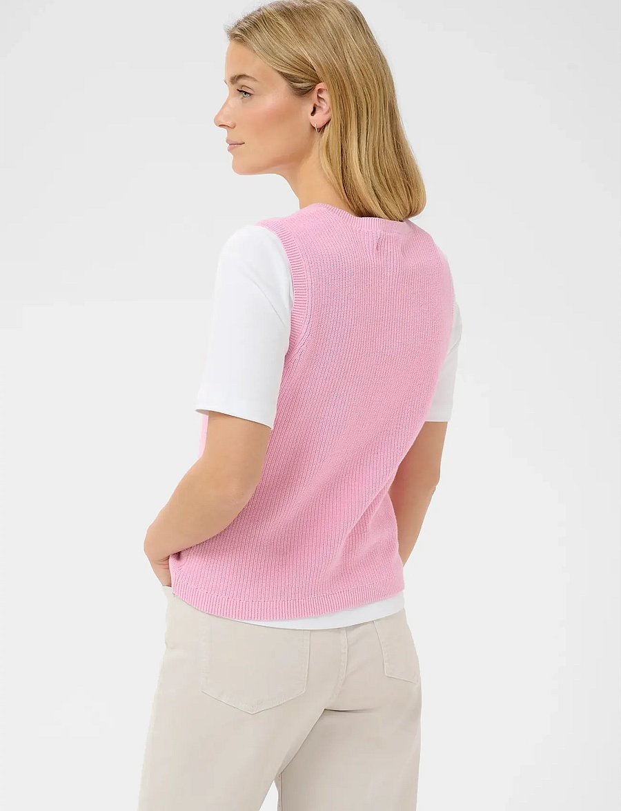 Part Two - GemmaPW WA - knitted vests - cameo pink - 4