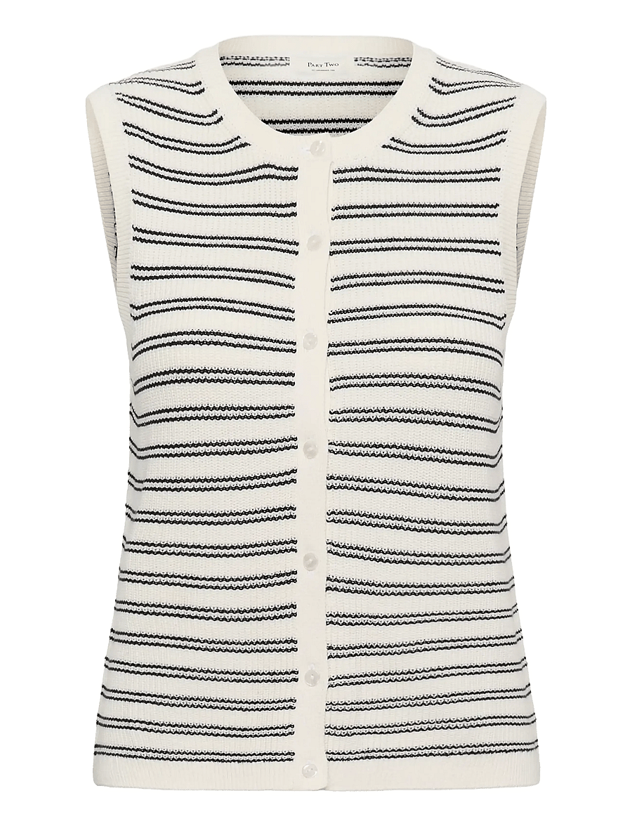 Part Two - GemmaPW WA - kootud vestid - dark navy twin stripe - 1