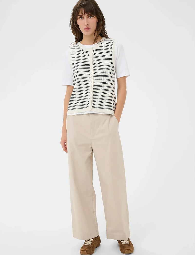 Part Two - GemmaPW WA - stickade västar - dark navy twin stripe - 3