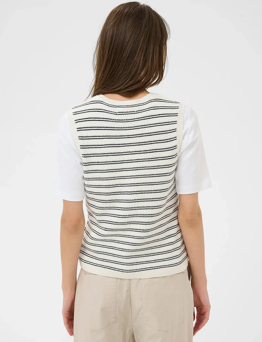Part Two - GemmaPW WA - kootud vestid - dark navy twin stripe - 4