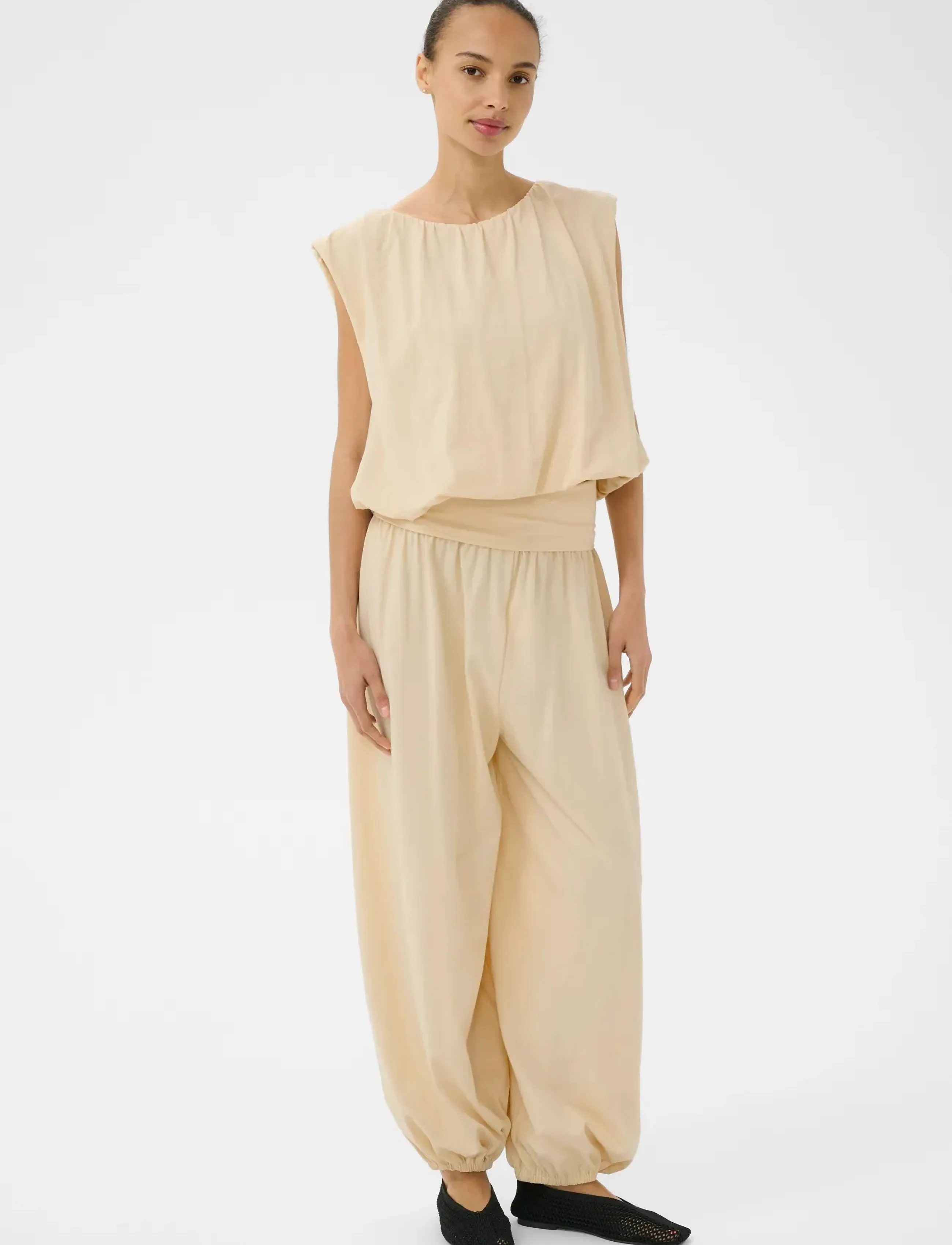 Part Two Beritepw Pants, Kvinder, Harem Bukser, Cream, Str: L