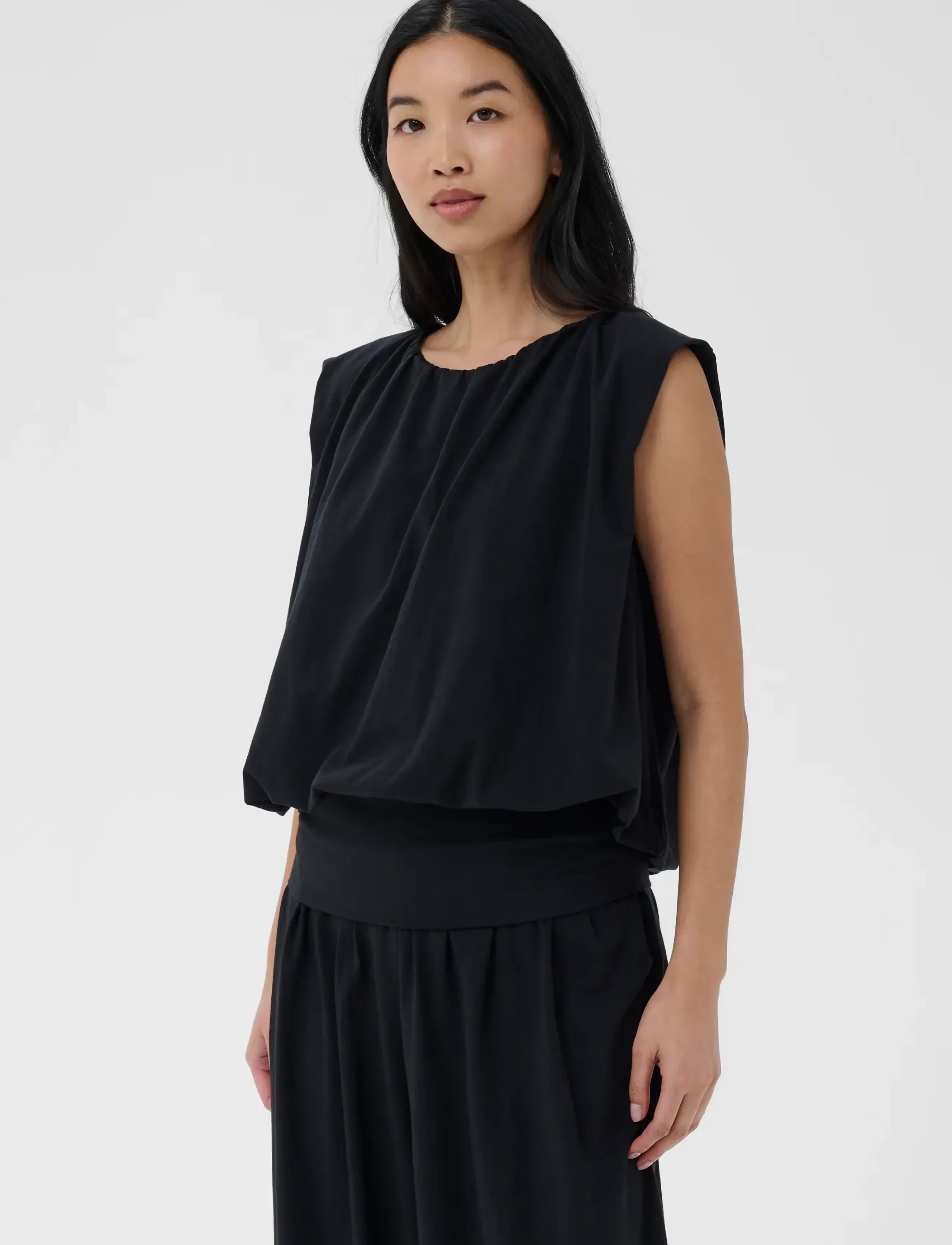 Part Two Berthinepw Top, S, Black, Bluser > Kortærmede, Dame