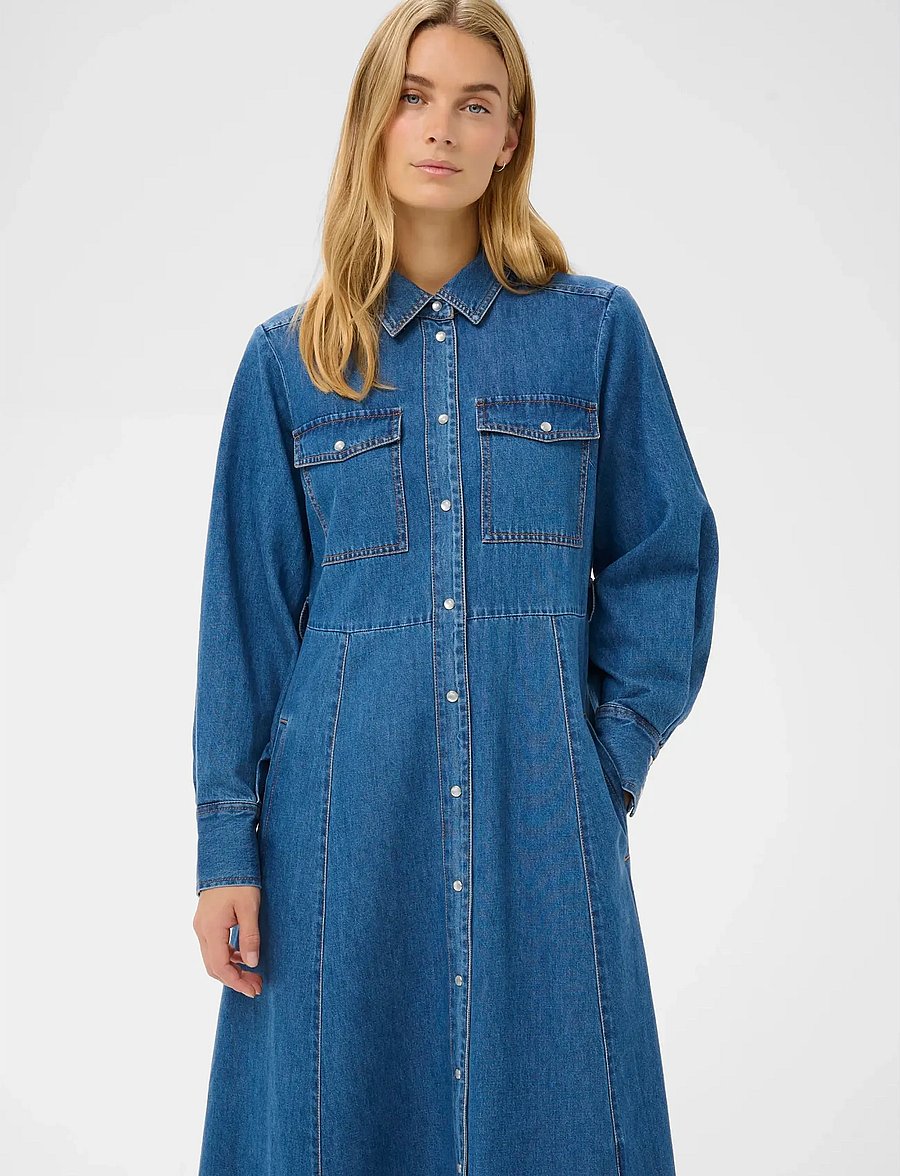 Part Two - PolenkaPW DR - hemdkleider - medium blue denim - 0