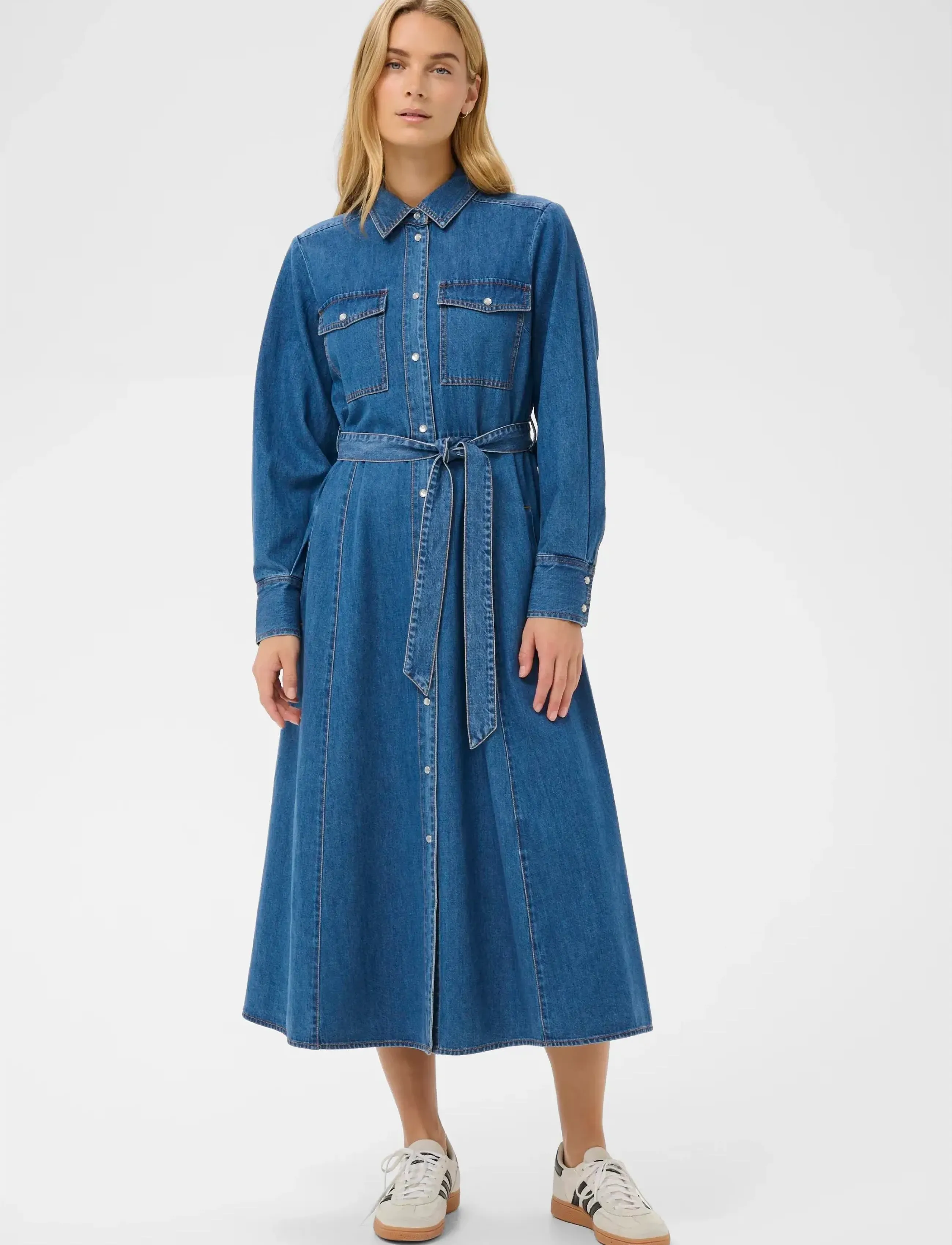 Part Two - PolenkaPW DR - skyrtukjólar - medium blue denim - 3