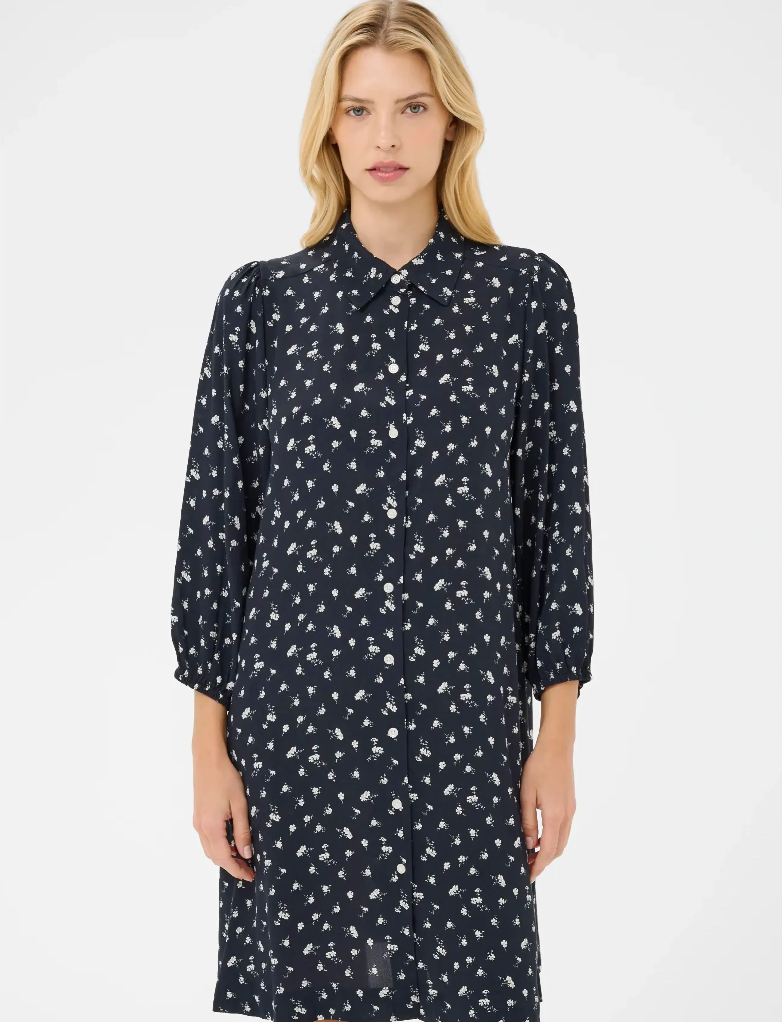 Part Two EleinaPW DR - Klänningar - DARK NAVY FRAGILE PRINT / navy