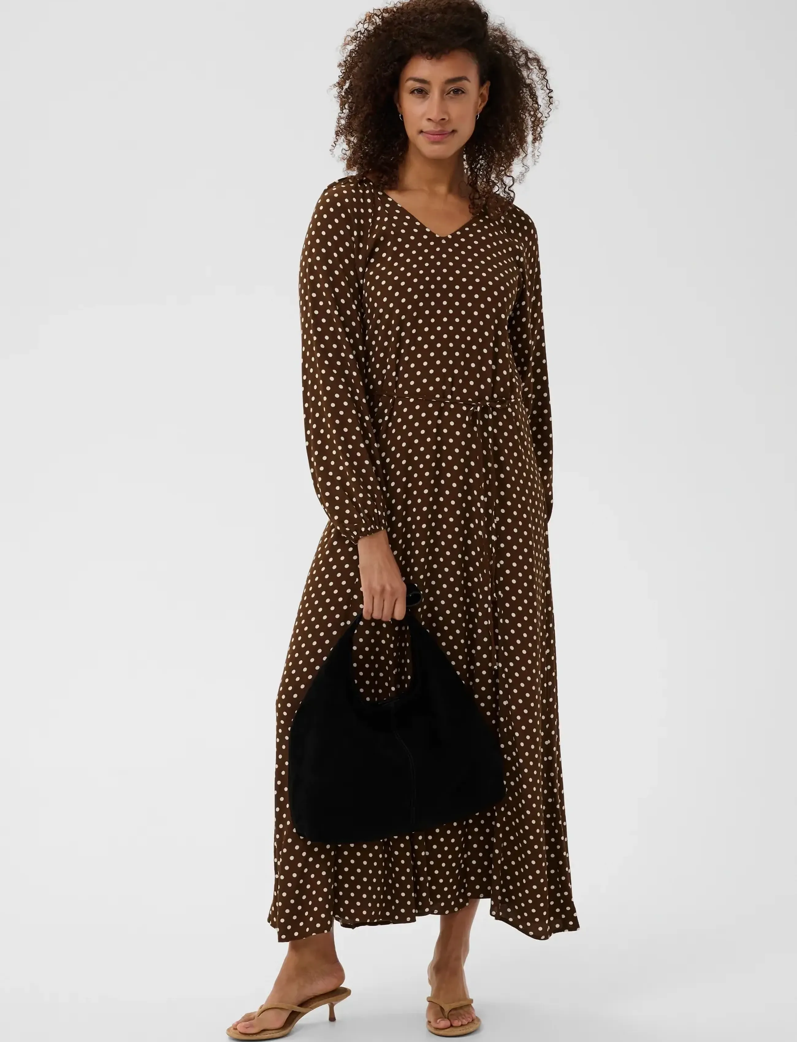 Part Two - RosalinePW DR - maksikleidid - downtown brown dot print - 0