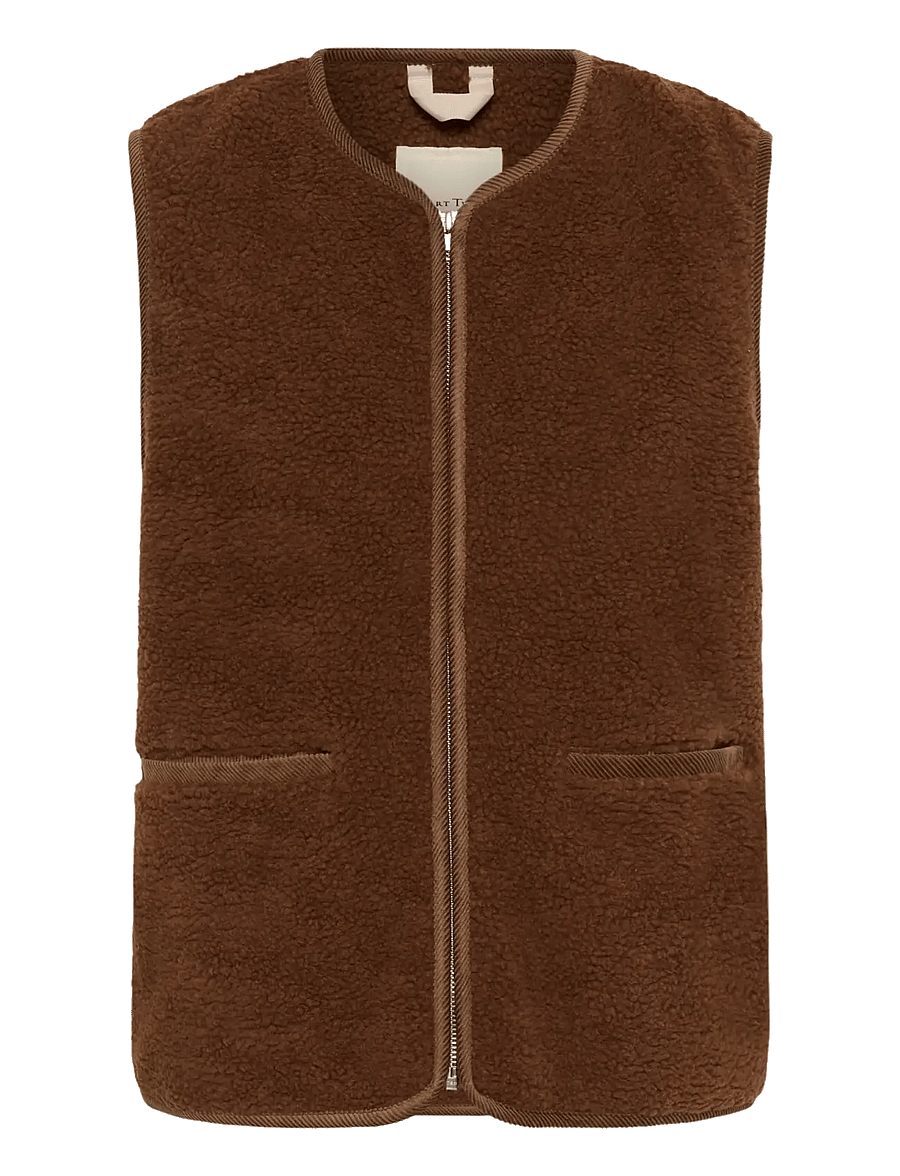 Part Two - CameliePW OTW - fleece- och teddyvästar - downtown brown - 0