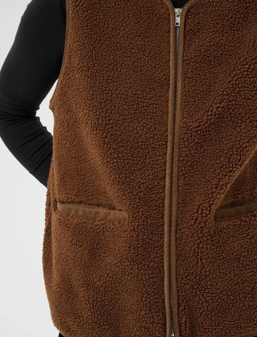 Part Two - CameliePW OTW - fleece- och teddyvästar - downtown brown - 4