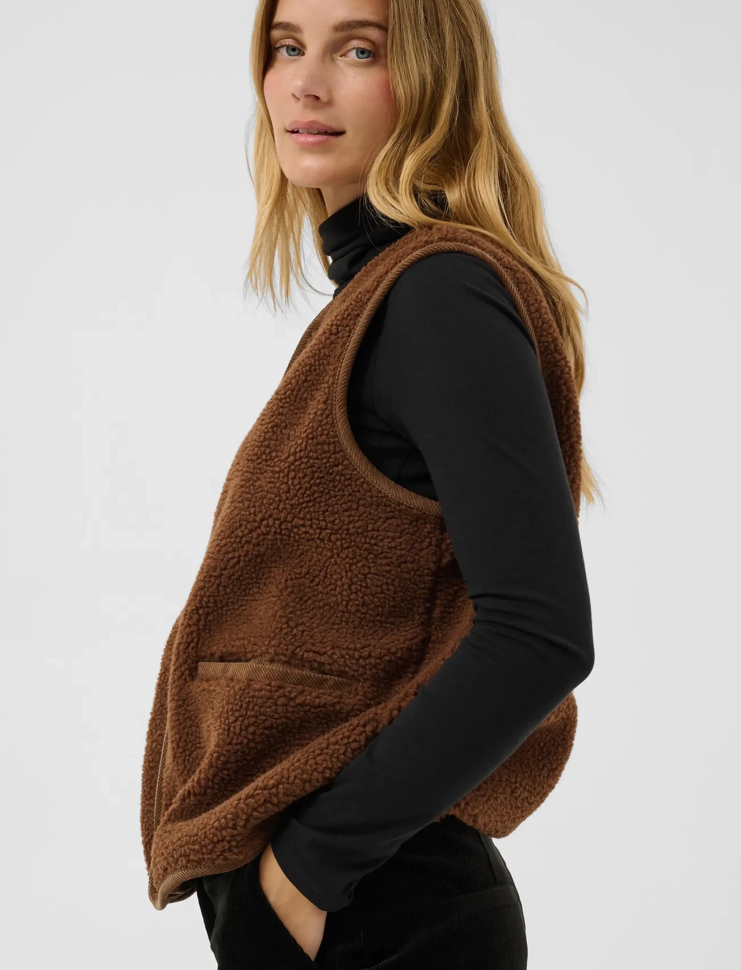 Part Two - CameliePW OTW - fleece- och teddyvästar - downtown brown - 5
