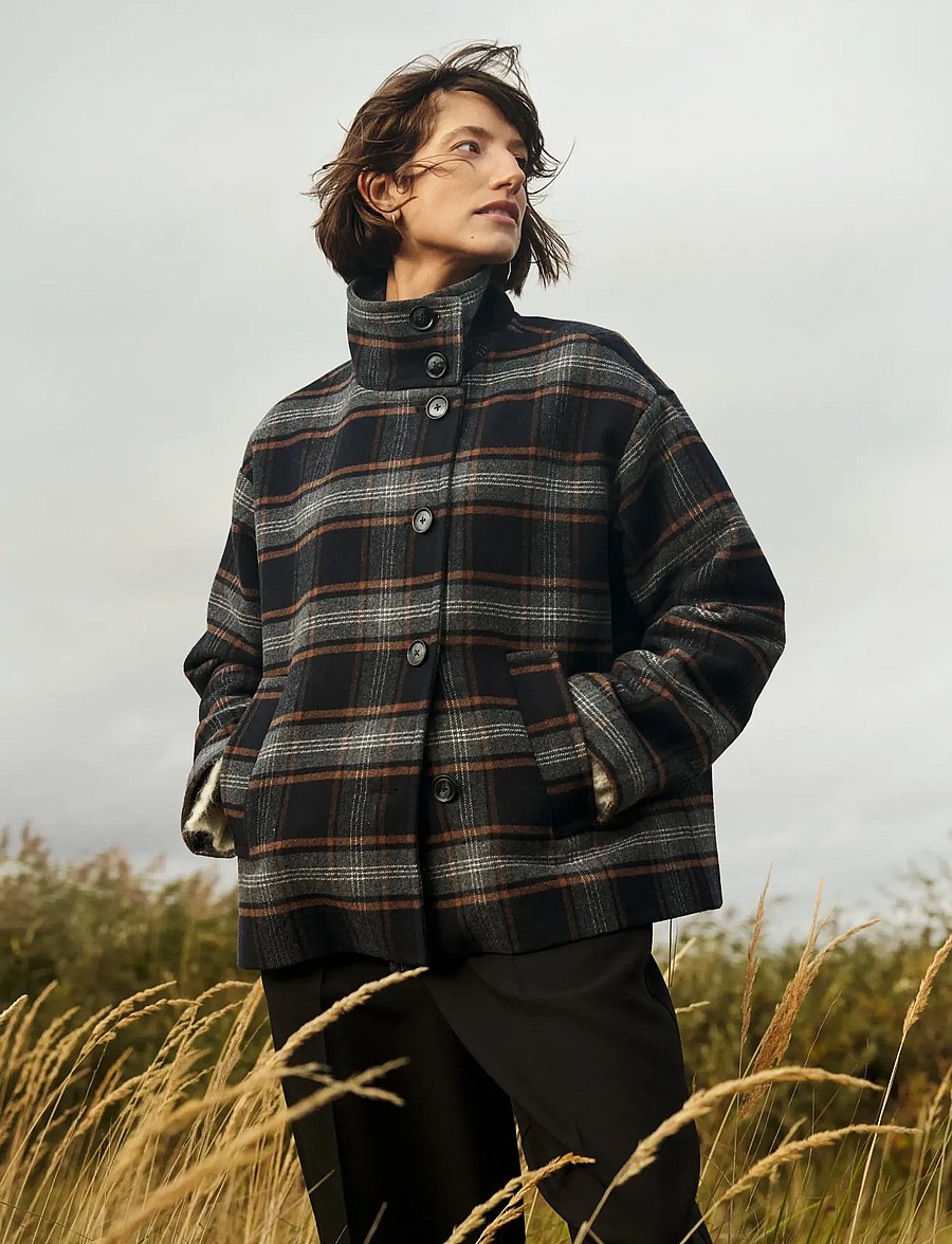 Part Two - CellyPW OTW - winter jacket - dark navy check - 4