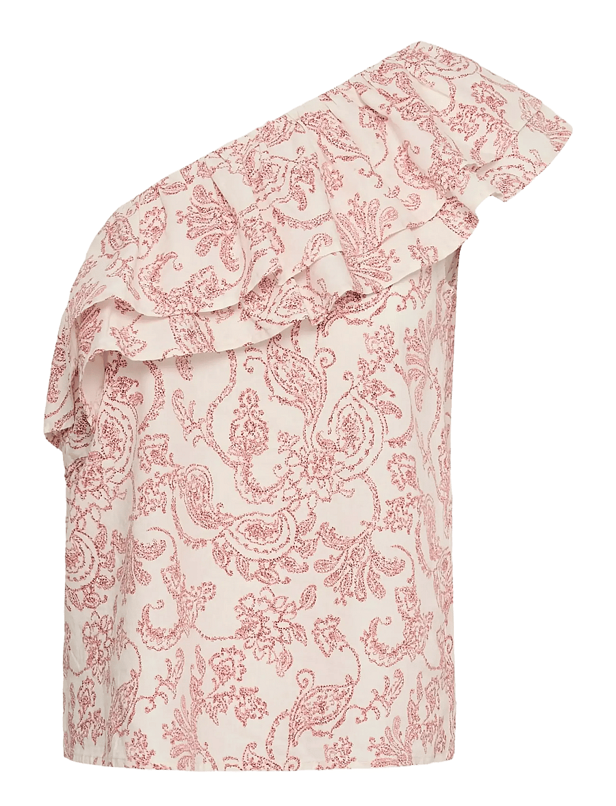Part Two - BrendaPW Top - sleeveless blouses - peach blossom dot paisley - 1