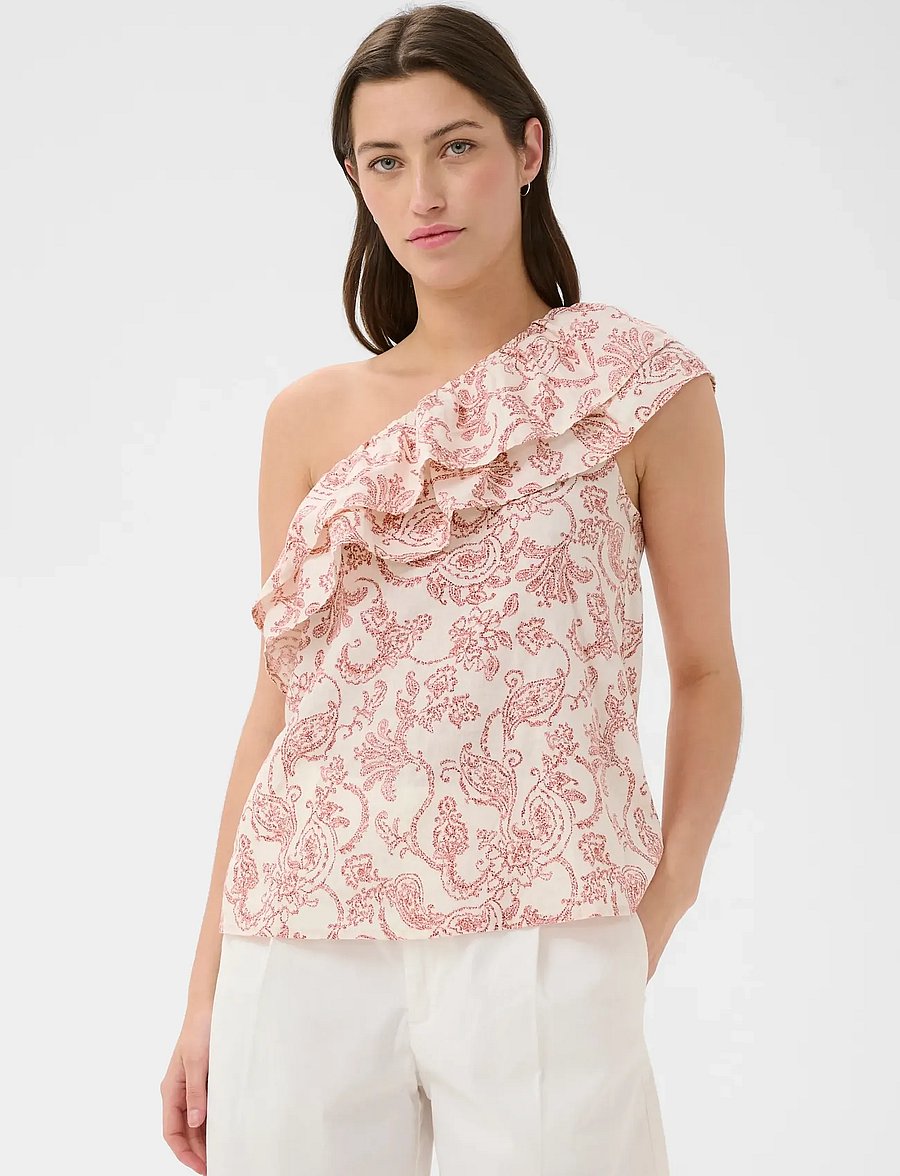 Part Two - BrendaPW Top - sleeveless blouses - peach blossom dot paisley - 0