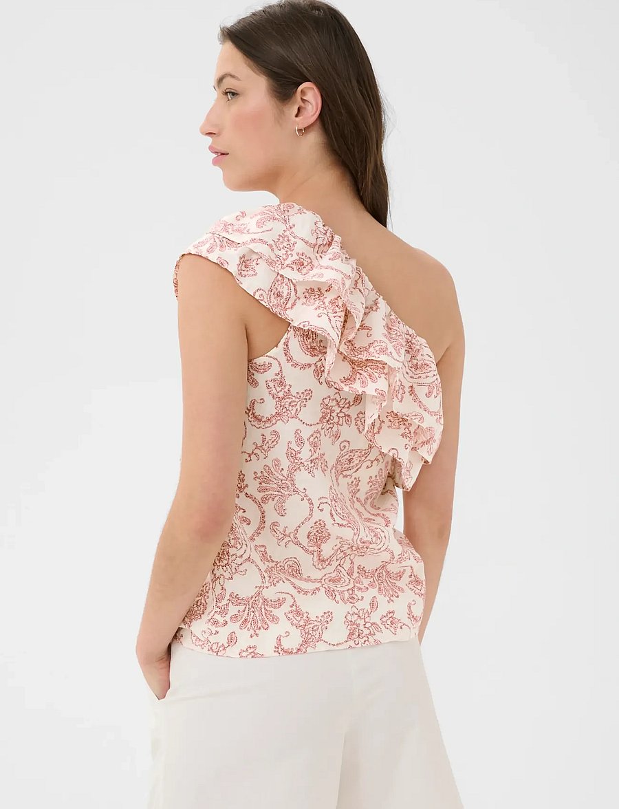 Part Two - BrendaPW Top - sleeveless blouses - peach blossom dot paisley - 4
