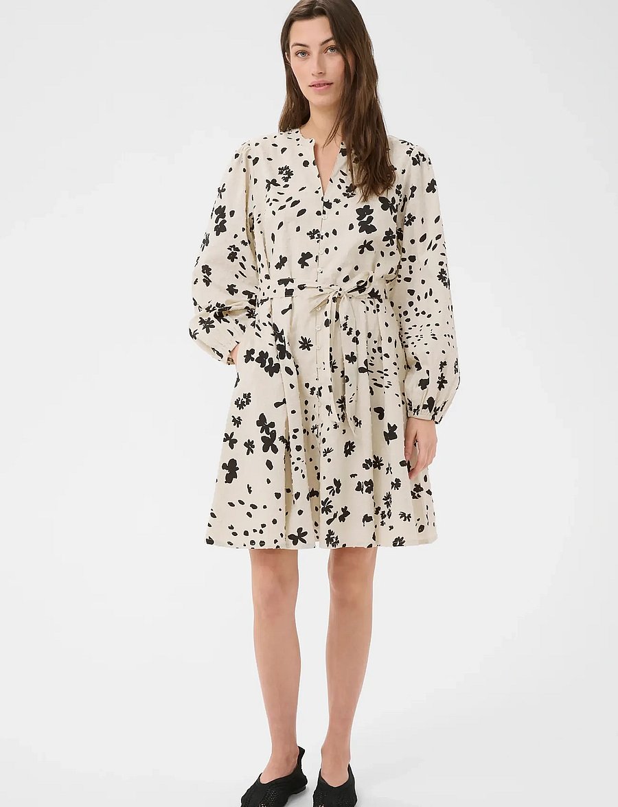 Part Two - AviraPW DR - sommerkjoler - black dot flower print - 0