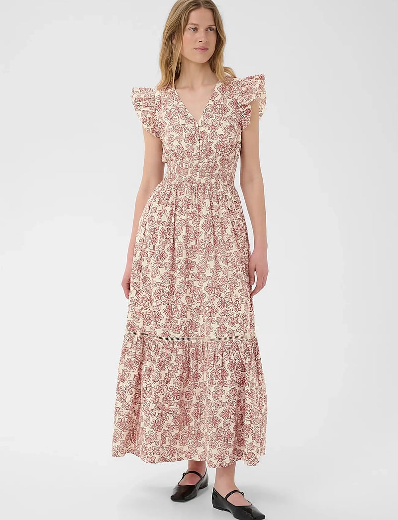 Part Two - DizaPW DR - maxi kjoler - roasted russet leaf print - 3