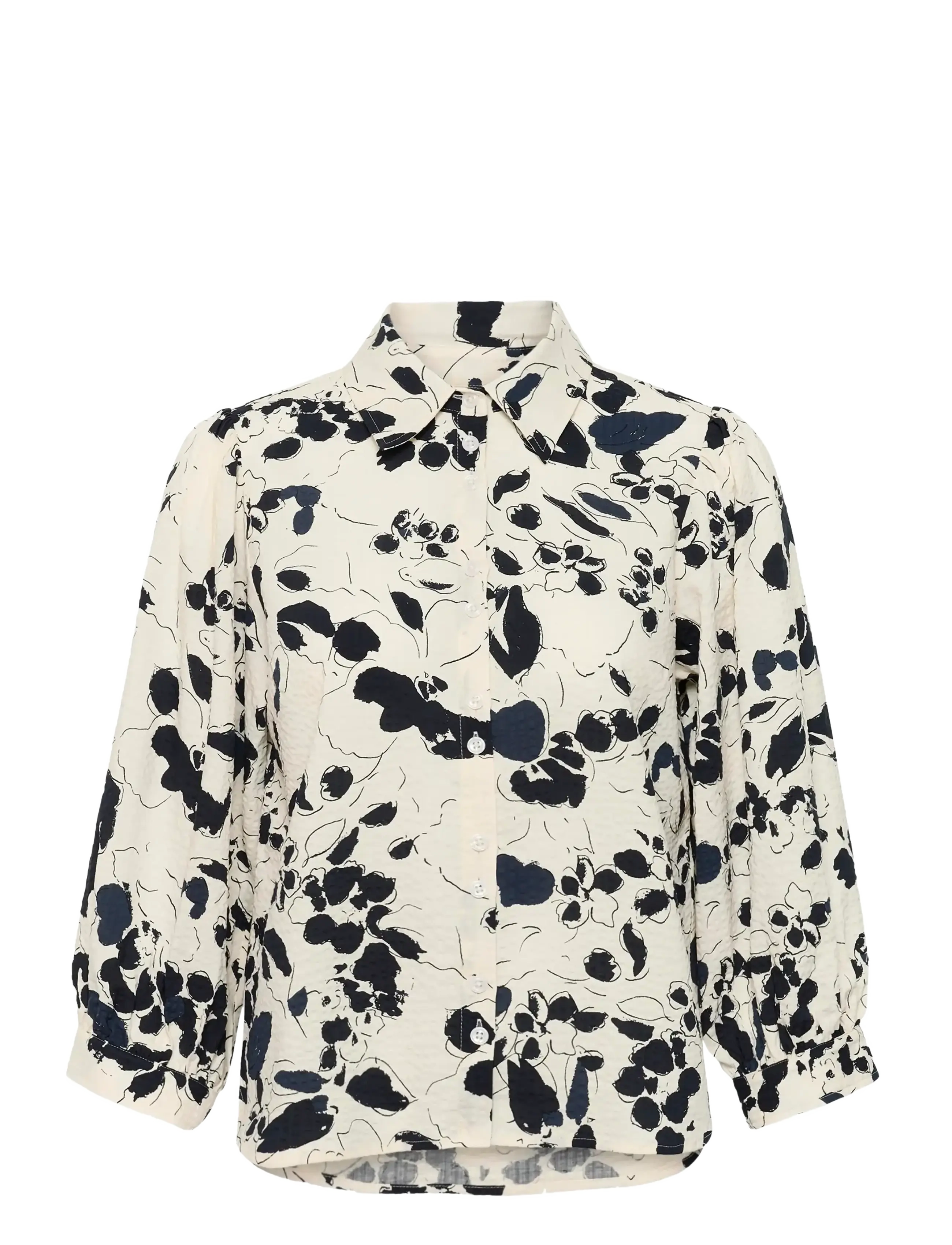 Part Two AnaisPW SH - Transitional Layering - AFTER MIDNIGHT ARTFLOWER PRINT / cream