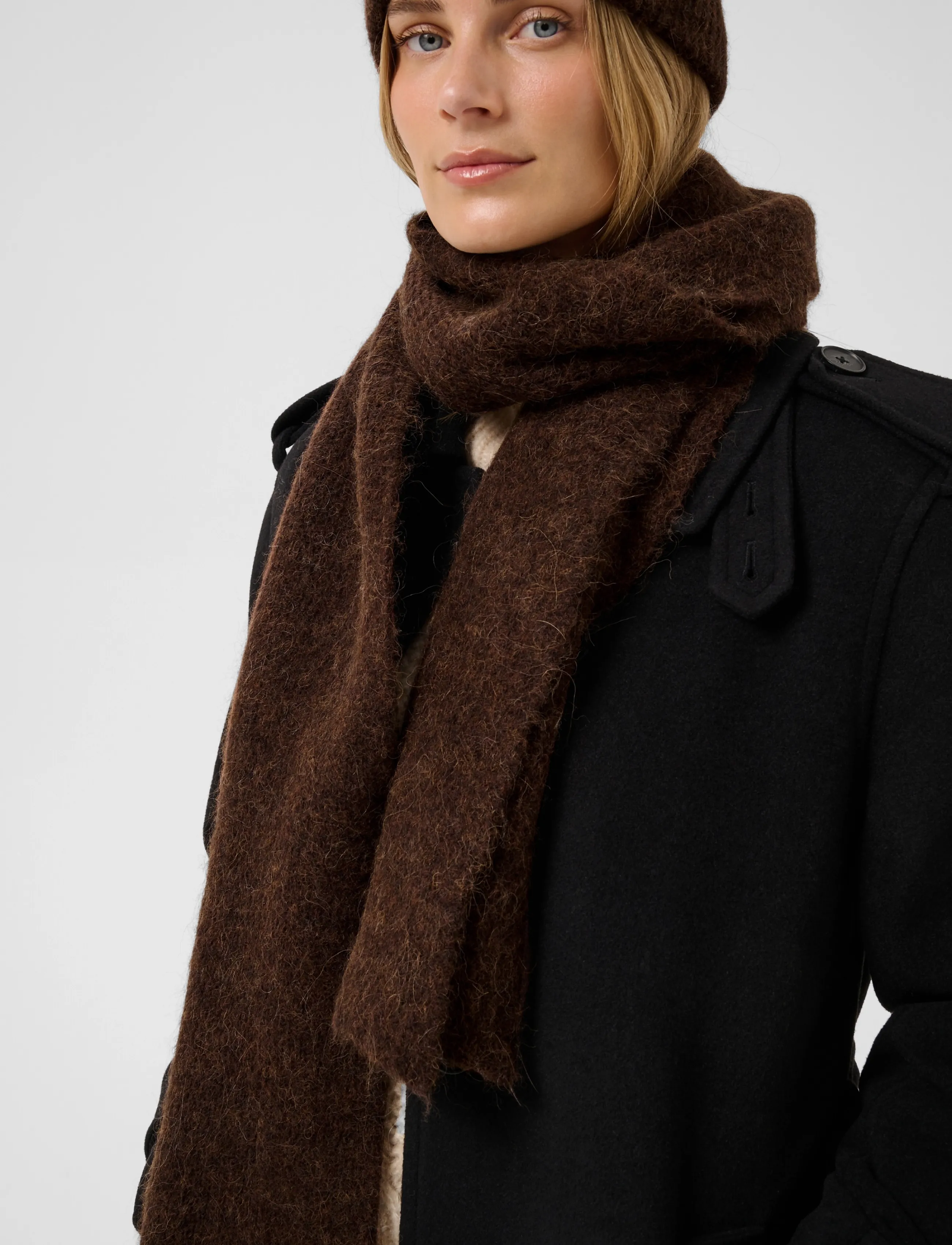 Part Two - SveaPW Scarf - winter scarves - downtown brown melange - 3