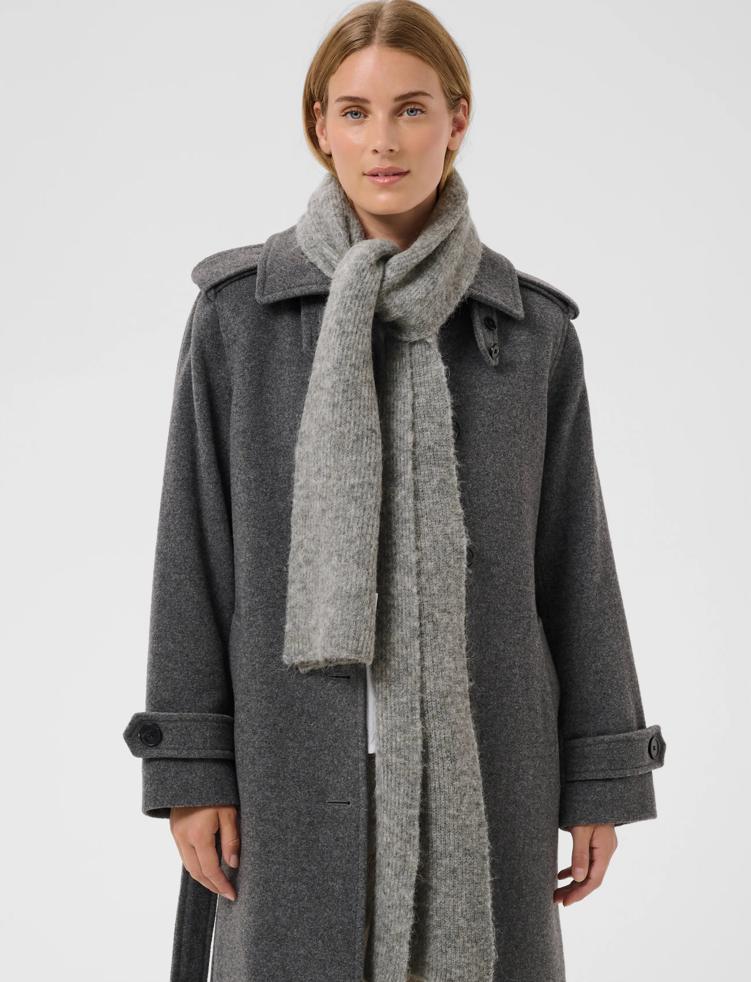 Part Two - SveaPW Scarf - halstørklæder - grey melange - 3