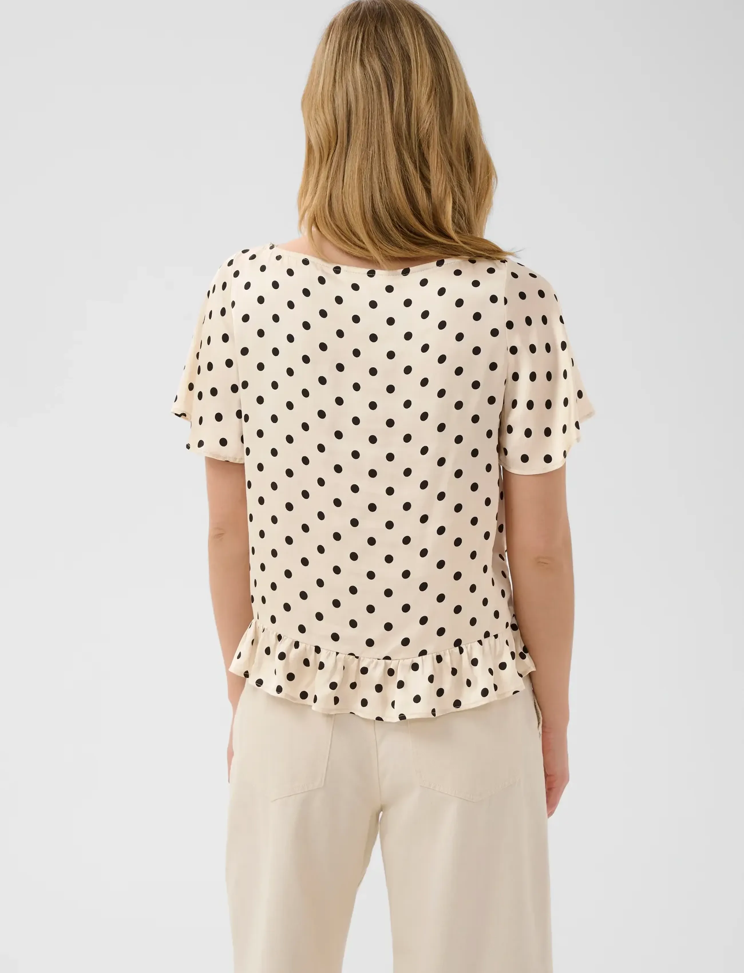 Part Two - DusinesPW BL - short-sleeved blouses - black dot - 4